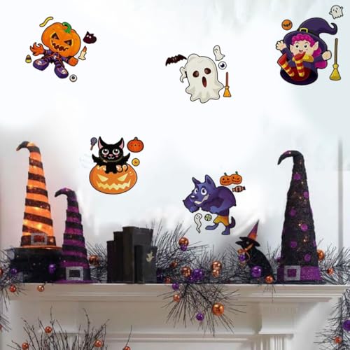 Vdaxvme 8/16/24/32X Pumpkins Stickers Halloween Stickers Halloween Window Stickers Self-Adhesive Stickers Decorative Stickers thumb #7