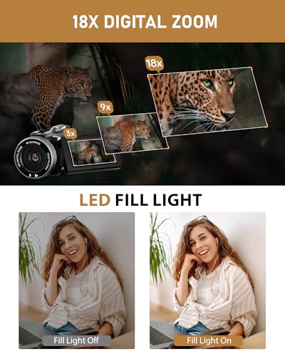 ZIMOCE-Videokamera-4K-48MP-Camcorder-mit-IR-Nachtsicht-18X-Digital-Zoom-30-270-Rotation-Touch-Screen-Vlogging-Kamera-fur-YouTube-Tiktok-mit-Fernbedienung-Mikrofon-64-GB-TF-Karte-2-Batterien | Dealmeister.io Alt tag für bilder post titel