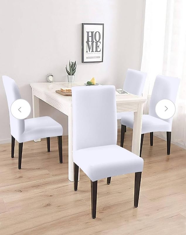 VALDIVIAN Pack of 6 Pastal White Brick Printed 200 GSM Elastic Stretchable Dining Table Chair Seat Cover Protector Slipcover for Dining Table Chair Cover Set of 6 Seater, (B0DFC7GLQR) Amazon Price History, Amazon Price Tracker