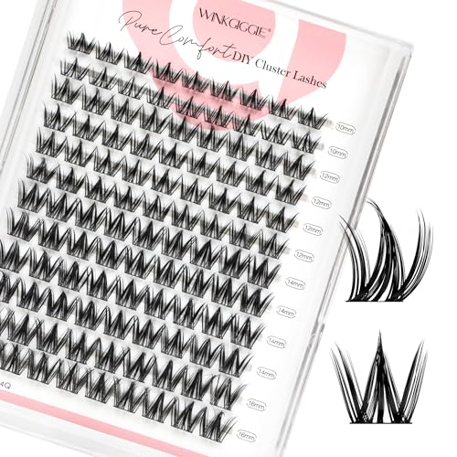Image of Fairy Lash Clusters Wispy Lashes Clusters with spikes, 10-16mm Manga Eyelash Clusters, DIY Individual Lash Extensions with Soft Ultra-thin Band, 120pcs (D05)