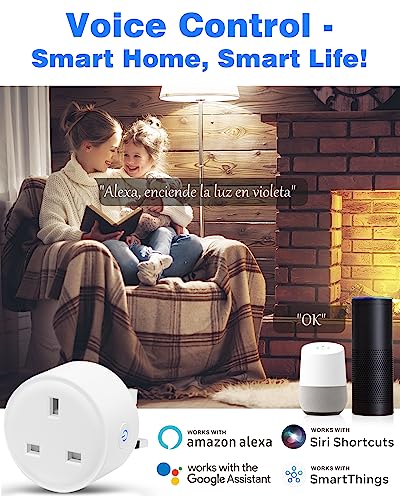 Image of Avatar Controls Smart Plug WiFi Alexa Plugs, Avatar Controls Smart Home Mini Outlet 13A Wireless Timer Socket 4 Pack Compatible with Alexa (Echo and Echo Dot), Google Home, SmartThings, No Hub