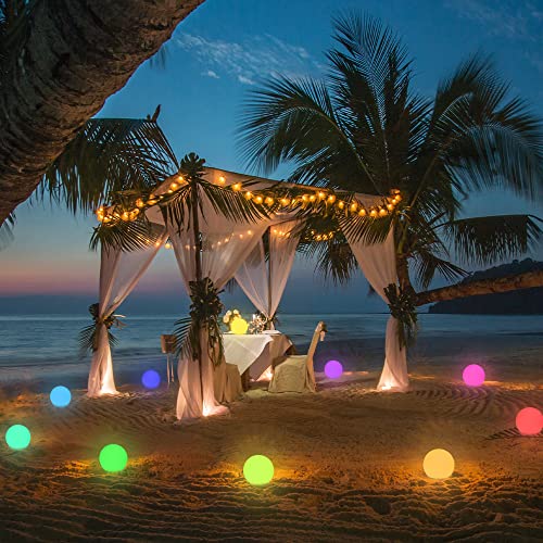 6-In Cordless Led Globe Orb Light For Kids, Rgb Color Changing Orb Night Light Mood Lamp W/Remote, Rechargeable Led Ball Night Light Sphere Bedside Lamp, Ideal For Home Garden Patio Party Bar Decors #TOP7