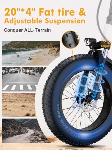 Image of Luckeep Folding Electric Bike for Adults 1500W Peak Motor, 28MPH 60 Miles,720WH Battery 20 inch x 4.0 inch Fat Tire Folding Ebikes for Adults NFC /Anti-Theft /Hydraulic Brakes E-Bbike Commuter Men