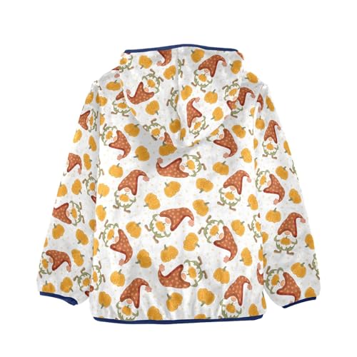 Funny Gnomes Girls Fleece Jacket Girls Fall Jacket Girls Zip Up Hoodie Girls Sherpa Jacket 2-10T2