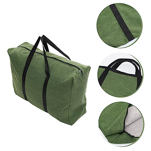 Large Canvas Duffle Bag Zipper Olive Green Travel Luggage Bag for Home Storage Moving and Travel Durable Handle for All Occasions4