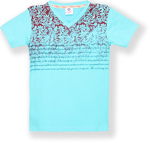 Image of TONYBOY Boy's Tribal Regular fit Kids Wear (2158 Aqua 7-8 Years)