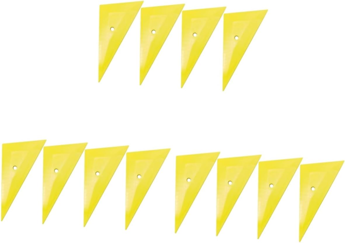 POPETPOP Auto Foil Scraper Yellow Plastic Scrapers for Car Window Film Application Non Damaging Squeegees for