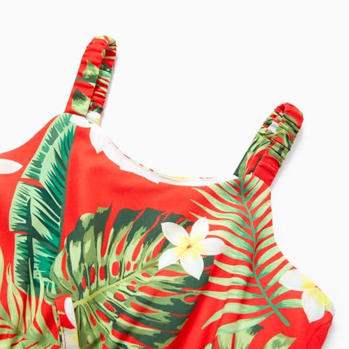 Image of PATPAT Girls Summer Dress Hawaiian Floral Beach Tropical Sundress 2-7 Years