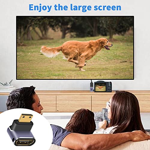 Duttek adaptador Mini HDMI a HDMI 8K 90 grados, pack 2 miniatura 5