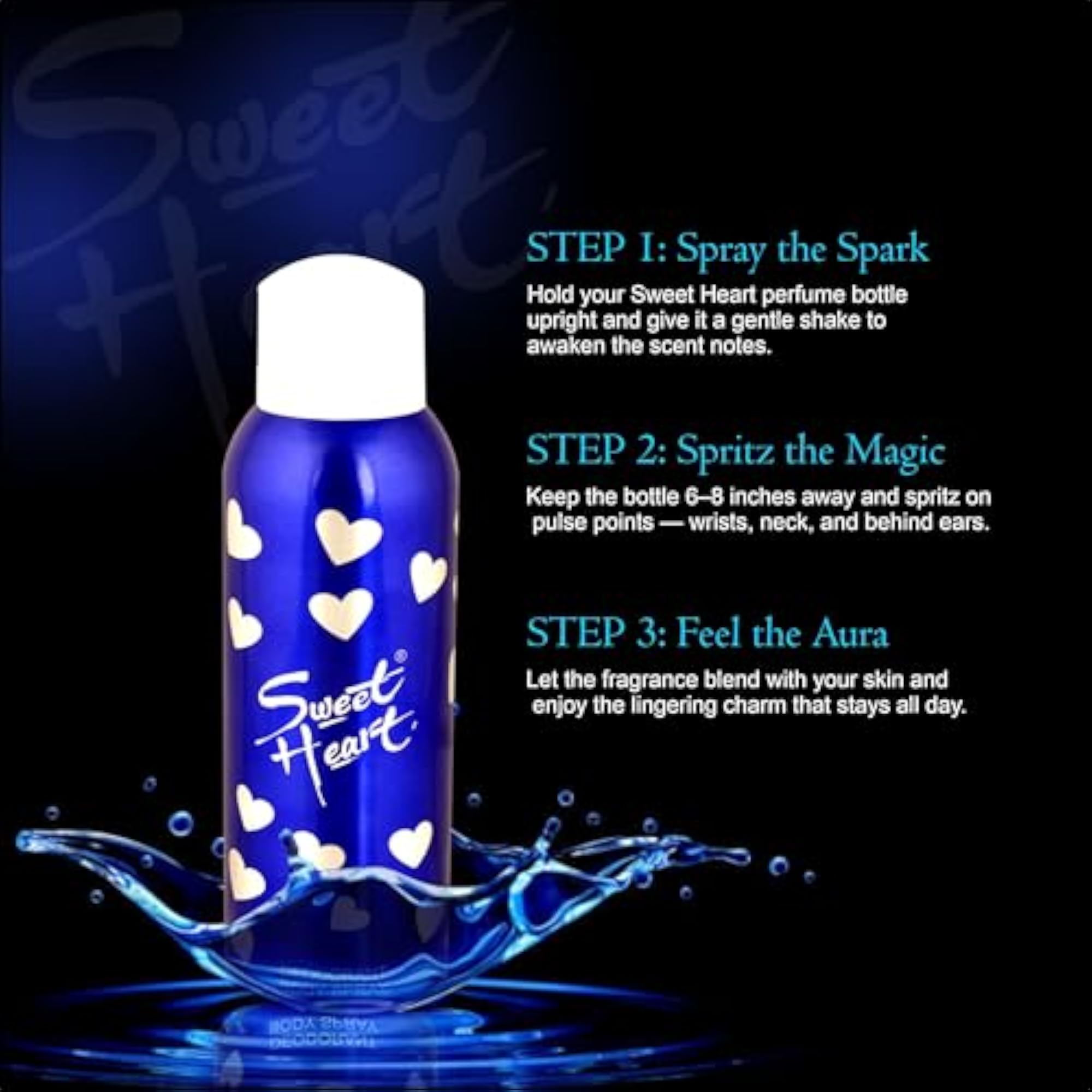 Sweet Heart Deodorant Body Spray, Unisex
