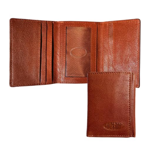 Big Skinny Full Leather RFID Blocking Trifold (Cognac)2