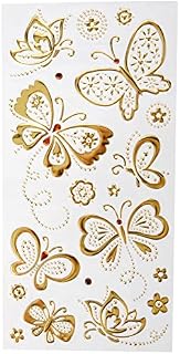 Papermania Gemstone Butterflies Stickers, Gold PMA8241106