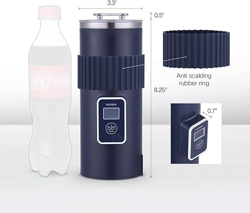 Miniatura 2 de NAVNKA Cafetera portátil cafetera de una sola porción de 8 onzas percoladores de café eléctricos tetera hervidor eléctrico azul 110-120 V