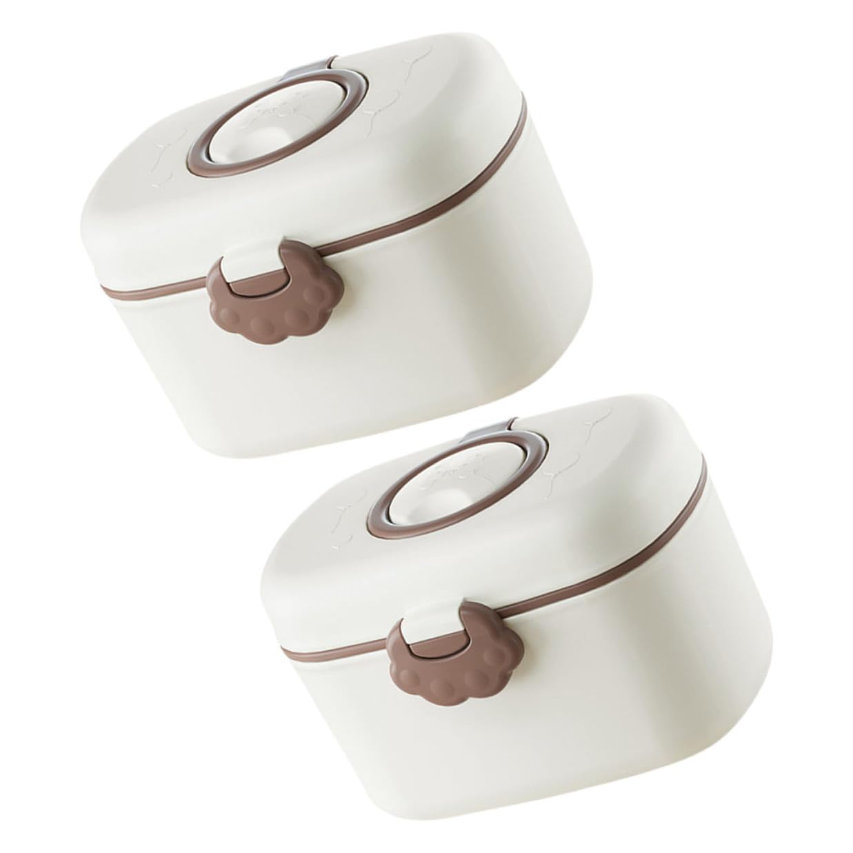 Generic 2 pcs Portable Milk Powder Dispenser Container with Scoop and Fork Sealed Formula Storage Holder for Travel and Outdoor Food Storage