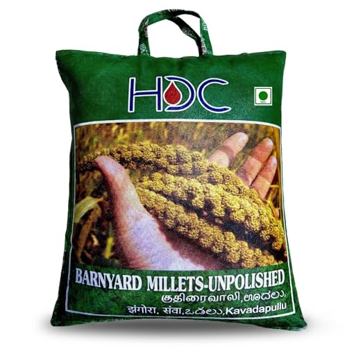 Image of HDC Siridhanya Unpolished Barnyard Millet | Gluten free | whole grain | Plant based Protein | Net Wt 4700 g | Sourced from Andhra Pradesh, India