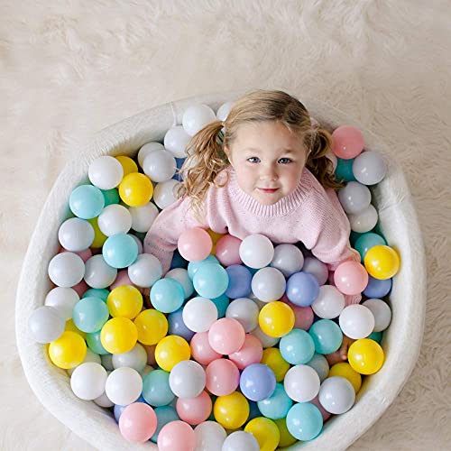 Wonder Space Deluxe Kids Round Ball Pit, Premium Handmade Kiddie Balls Pool, Soft Indoor Outdoor Nursery Baby Playpen, Ideal Gift Play Toy for Children Toddler Infant Boys and Girls (Off-White) - Thumbnail 7