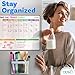 YES4QUALITY Magnetic Pen Holder for Refrigerator with Strong Magnetic Back, Dry Erase Marker Holder Ideal for Whiteboard & Fridge, Clear & White Pencil Cup