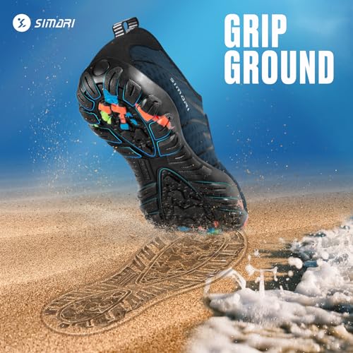Image of SIMARI Mens Womens Water Shoes Sports Quick Dry Barefoot Diving Swim Surf Aqua Walking Beach Yoga