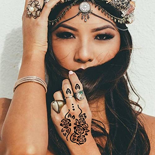 MUNSKT 20 Pieces Hand Shape Tattoo Stencil Sticker Set - Image 4