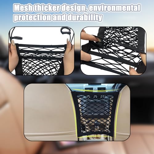 Guard Hundegitter für Hunde Auto Hundezaun Barrieren Netz Auto Hund Guard Retractable,Universal Pet Guard,3 Stufiger Dehnbar Aufbewahrungstasche für SUV LKW Fahrzeug Auto Schwarz