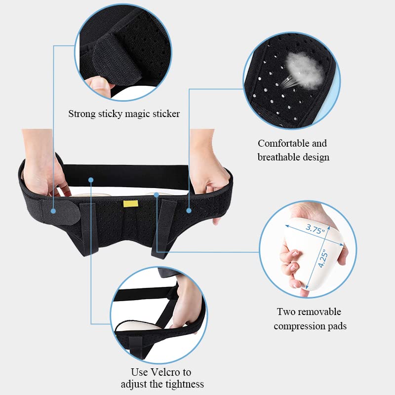 DEBIK Polyester|Hernia Support Belt For Men Inguinal-Groin Hernia Treatment&Pain Relief-Double Sided Recovery Strap With 2 Removable Compression Pads-Right,Left Or Both Sides (Medium) - Image 3 thumbnail