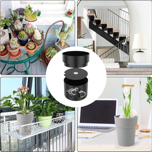Cache antivol double couche pot de fleurs secret avec boîte à clé - 6