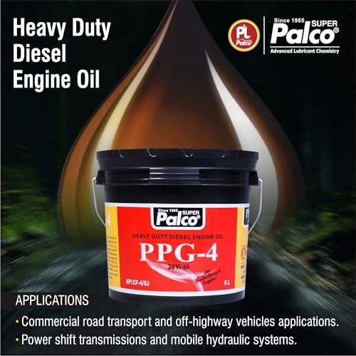 Image of PALCO PPG-4 20W40 | API: CF-4 /SJ & MB 228.1 Multigrade Engine oil for Diesel Commercial Road Transport Off Highway Vehicles | New Generation Automotive Vehicles | 6 Litres