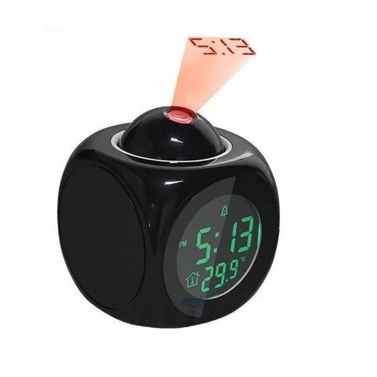 FUNOMOCYA Digital Alarm Clock Led Projection Retro for Bedroom Voice Talking 12/ Hour Snooze Hourly Chime