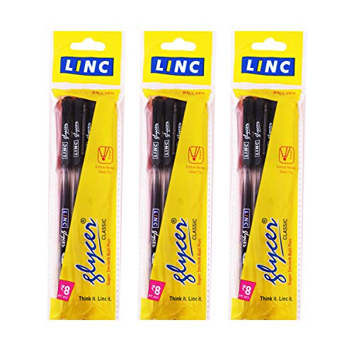 Image of Linc Glycer (0.6 mm) Ball Pen, Black, (15pcs) Glycer (0.7 mm) Ball Pen, Black, 15 pcs