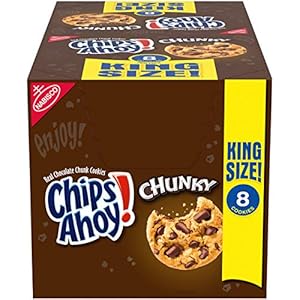 Chips Ahoy! Chunky, King Size, Cookies, 33.2 Ounce (Pack of 8)