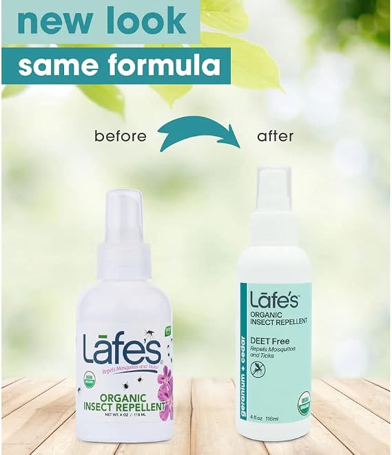 Lafe's Natural BodyCare | DEET Free - Insect Repellent | No Alcohol & All Natural (4oz)