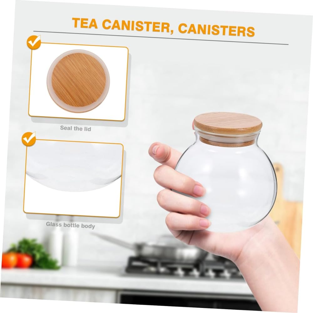 Luftdichte Glasdose Lebensmittelgläser mit Deckel Konserven Mahlzeiten Kaffeebohnen Behälter Teedose Müslibehälter Kanister Kaffeebohnenhalter Getrocknete Lebensmittel Gläser Vorratsbehälter