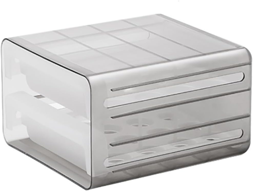Double Layer Egg Storage Box,Egg Holder for Fridge,Egg Storage for Countertop,Egg Organizer,Egg Dispenser for Refrigerator,Egg Tray for Refrigerator,for Refrigerator