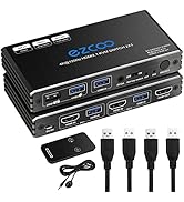 EZCOO スプリッター 4K HDMI 2.0 Splitter 1X2 4K HDMI Splitter Extender 1 in 2 Out Over CAT5/6 – Long-Distance