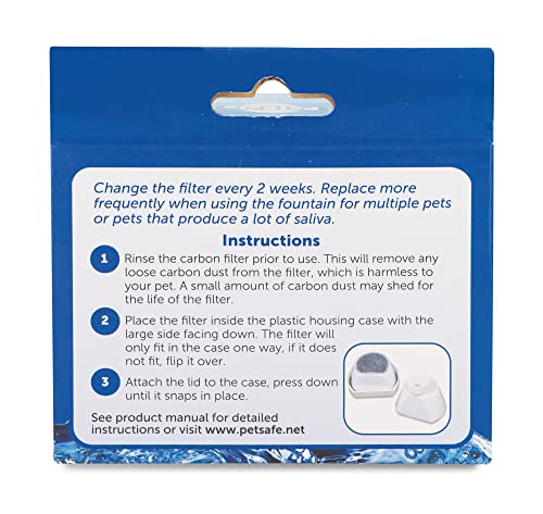 PetSafe-Drinkwell-Replacement-Carbon-Filters-Dog-and-Cat-Ceramic-and-2-Gallon-Water-Fountain-Filters-4-Pack Replacement Carbon Filters for Pet Fountain