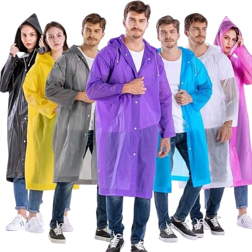 EVA Waterproof Unisex Rain Coat Hooded Full Sleeves Outdoor Men, Women, Boys & Girls Rainwear Poncho Raincoat for Camping, Hiking & Travelling (Universal Size,1 Pc Random)-image-24