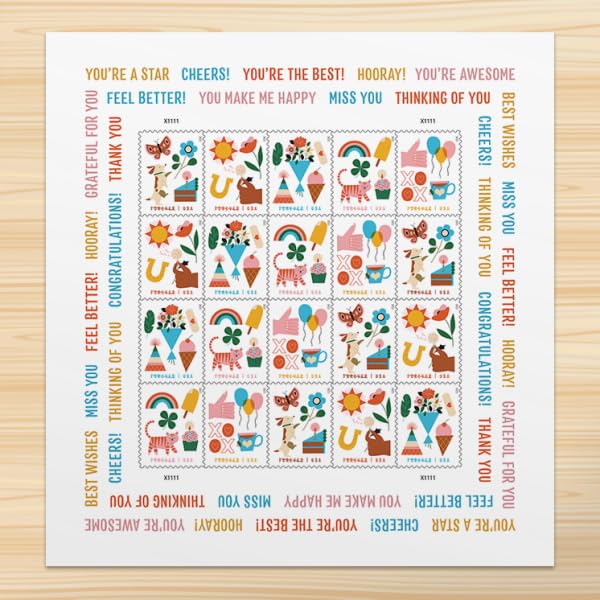 Amazon.com: Thinking of You (Sheet of 20) First-Class Mail Forever