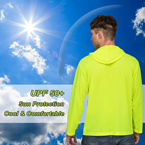 ProtectX High Visibility Sun Protection Lightweight Long Sleeve Hoodie, UPF 50+ Quick-Dry, SPF UV Shirt, Active Wear3