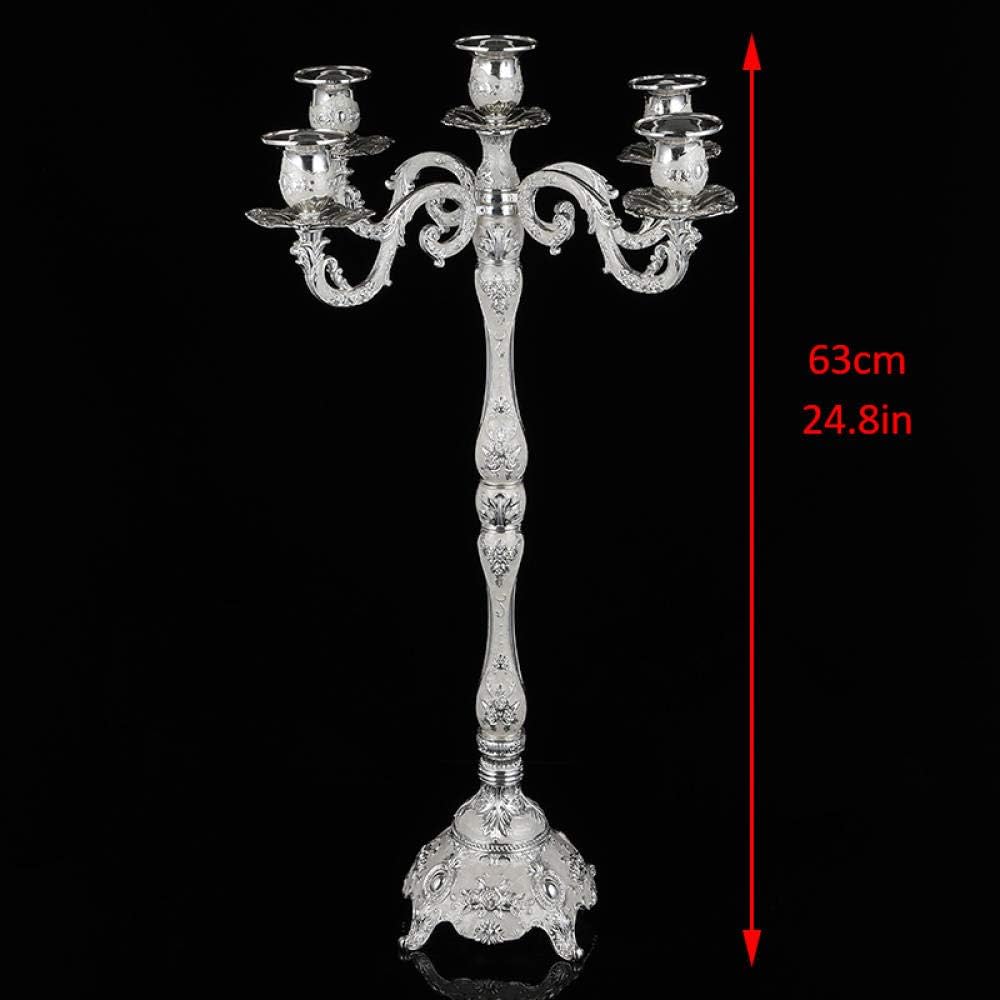 Metal Vintage Candelabra 5 Arm Candlebra Candlestick Gold Height Candleholder