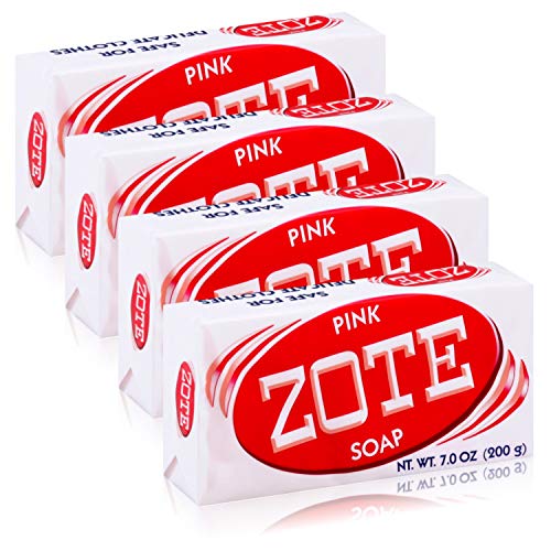 Zote Laundry Soap Bar Pink 4 Bars 7.0 Ounce Each
