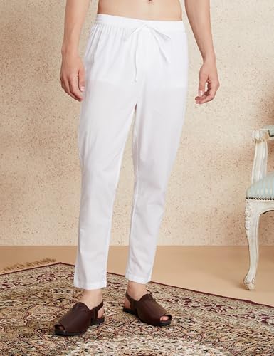 Image of Amazon Brand - Symbol Men's 100% Cotton Solid Long Length and Pant Set |Casual |Regular Fit - 2pcs (Available in Plus Sizes)