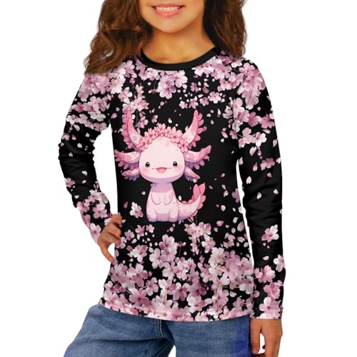 Boys Girls Long Sleeve Shirt Kids Comfy Soft Crewneck T-Shirt Breathable Tops Casual Lounge Wear Outdoor Clothes3