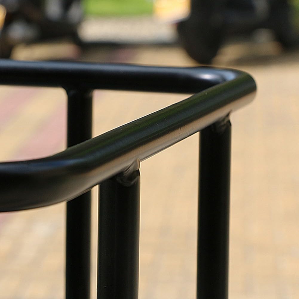 Yhenlovtt Panier de vélo électrique, support avant en acier épais, 35 x 20,5 x 15 cm, rangement pour vélo électrique CC110, noir avec vis