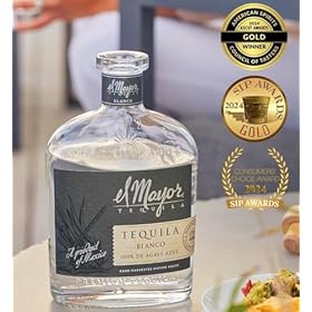 Buy El Mayor Blanco Tequila 100% Blue Agave – Crafted by 4th Generation Distillers for the Perfect Margarita or Paloma, 40% ABV – El Mayor