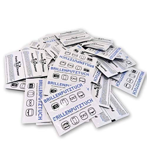 Pandacleaner® - Toallitas húmedas para gafas (50/100/200 unidades, húmedas, 100 unidades)