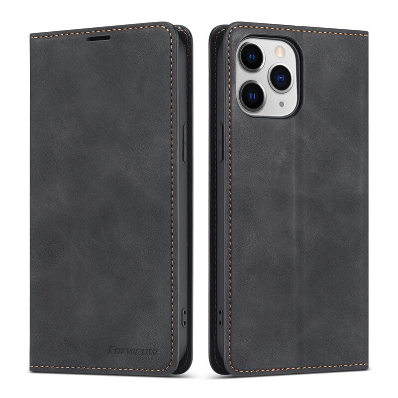Portefeuille cuir iPhone 13 Mini avec rabat magnétique et fentes pour cartes bancaires