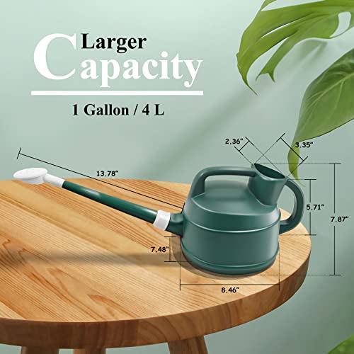 1 Gallon Watering Can For Outdoor Plants, Watering Can Indoor Plants With Removable Long Spout And Sprinkler Head, Plastic Large Watering Can For Garden Flowers Vegetables #TOP4