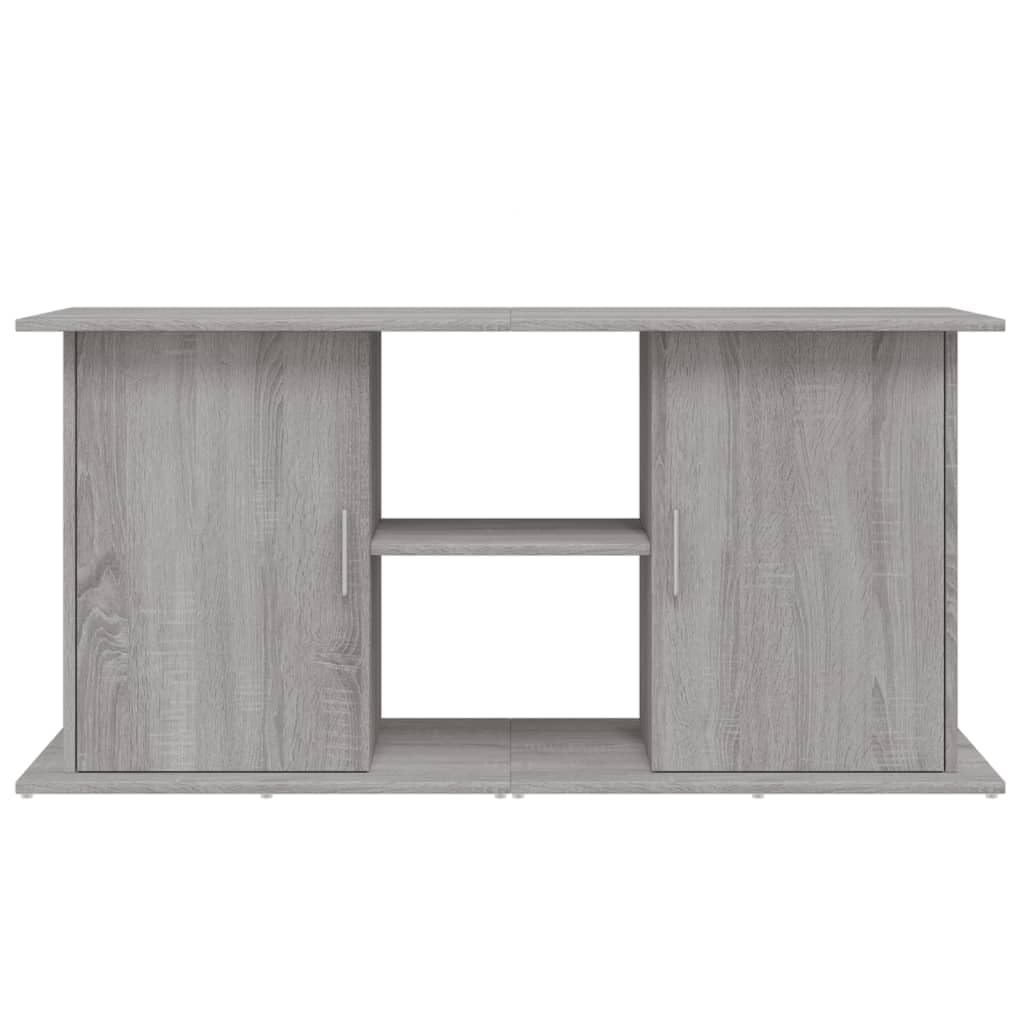 vidaXL Support pour Aquarium, Armoire pour Aquarium avec Compartiments et Étagères, Meuble de Base pour Aquarium avec Rangement, Sonoma Gris Bois d'Ingénierie