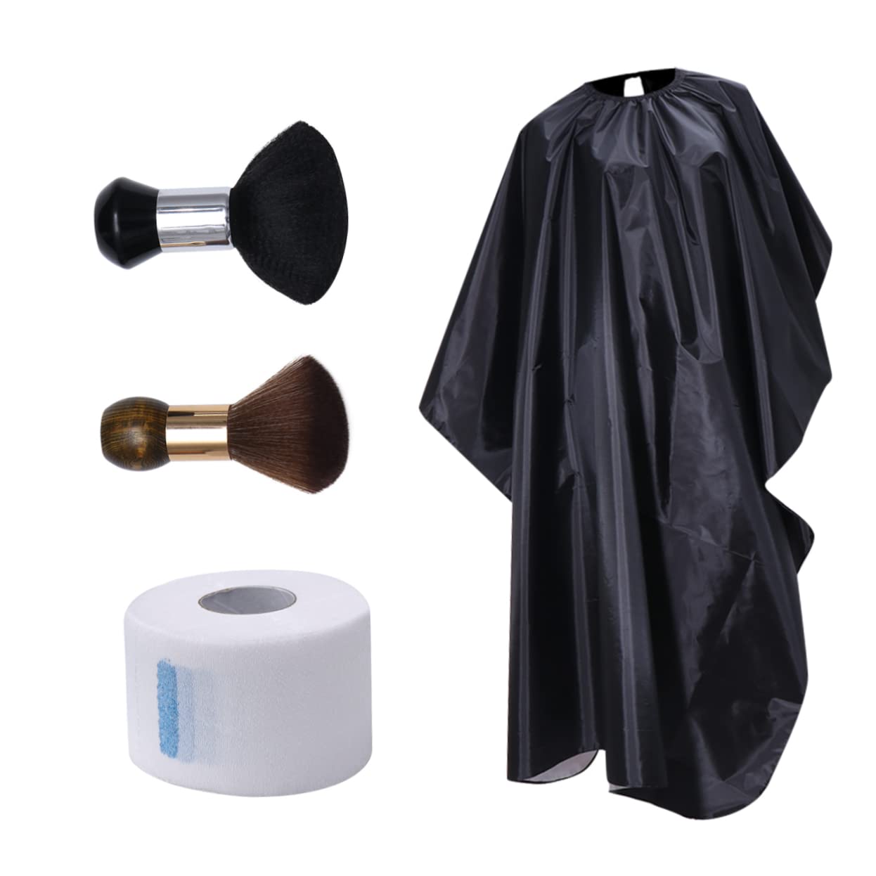Ipetboom Conjunto 4 conjunto de herramientas de peluquería cepillo de corte de pelo plumero tiras de papel para el cuello barber tools Accesorios de peluquería capa de corte de pelo colocar
