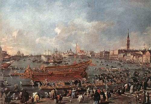 Tableau toile Francesco Guardi décoration murale affiche d'art peinture salon 60x90cm